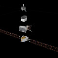 BepiColombo bestaat uit twee wetenschappelijke sondes en een transfermodule, die is voorzien van zonnepanelen en een ionenmotor. Na aankomst bij Mercurius zullen ze van elkaar worden gescheiden. © ESA/ATG medialab