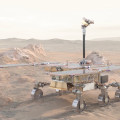 Computerafbeelding van de Rosalind Franklin-rover © ESA/Mlabspace