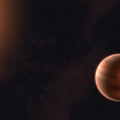 Artistieke impressie van exoplaneet WASP-43b die dicht om zijn moederster draait. © T. Müller/MPIA/HdA