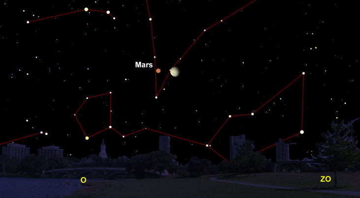 5 september: Mars links van maan (herkansing)