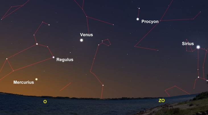 22 september: Mercurius 's ochtends laag in oosten
