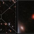 Deze Webb-opname toont de botsende sterrenstelsels van het systeem ZS7. © ESA/Webb, NASA, CSA, J.Dunlop, H.Übler, R. Maiolino, et. al