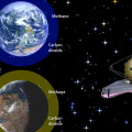 De James Webb-ruimtetelescoop (rechts) kan de atmosferen van verre planeten onderzoeken op gassen van biologische oorsprong.  © NASA/Wikimedia Commons/Joshua Krissansen-Totton