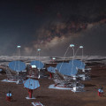 Artist’s impression van de Cherenkov Telescope Array, die in het noorden van Chili wordt gebouwd.  © CTA