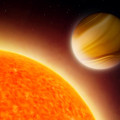 Artist’s impression van de (mogelijke) oceaanwereld K2-18b.  © Amanda Smith/Cambridge University