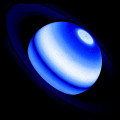 Samengestelde uv-opname van Saturnus, gebaseerd op gegevens van de Hubble-ruimtetelescoop en andere ruimtemissies, die tussen 1980 en 2017 zijn verzameld. © NASA, ESA, Lotfi Ben-Jaffel (IAP & LPL) 