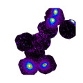 Afbeelding van het warme intergalactische medium (paars, midden), gebaseerd op röntgengegevens van de ruimtetelescopen Suzaku (JAXA) en XMM-Newton (ESA). © Migkas et al.
