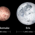Artist's impression van de dwergplaneten Eris en Makemake. © SwRI