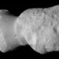Planetoïde Donaldjohanson, zoals gezien door de ‘telelens’ van NASA-ruimtesonde Lucy. De foto is op 20 april 2025 van een afstand van 1100 kilometer gemaakt. © NASA/Goddard/SwRI/Johns Hopkins APL/NOIRLab