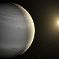 Artist’s impression van de jonge exoplaneet HD 114082b, die om een 310 lichtjaar verre zonachtige ster draait. © NASA/JPL-Caltech