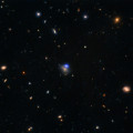 Compositiefoto van de LFBOT AT 2024wpp: de heldere plek rechtsboven in het 1,1 miljard lichtjaar verre moederstelsel. © International Gemini Observatory/NOIRLab/NSF/AURA