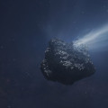 Artist's impression van komeet C/2014 UN271, de grootste Oortwolk-komeet die tot nu toe is waargenomen. © NSF/AUI/NSF NRAO/M.Weiss