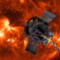 Artist’s impression van de Parker Solar Probe tijdens zijn nadering van de zon.  © ​NASA/Johns Hopkins APL/Steve Gribben