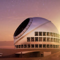 Artist’s impression van de Thirty Meter Telescope.  © TMT Collaborative
