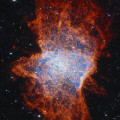 Webb-opname vande planetaire nevel NGC 6072 in het nabij-infrarood. Er zijn diverse uitstromen oftewel jets van gas te zien die onder verschillende hoeken uitdijen. © NASA, ESA, CSA, STScI
