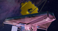 Artistieke weergave van de James Webb Space Telescope. (c) Northrop Grumman
