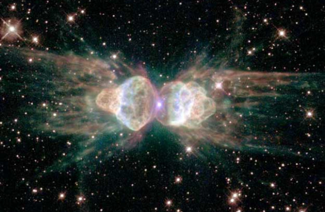 Planetary Nebula Mz3: The Ant Nebula 
Credit: R. Sahai (JPL) et al., Hubble Heritage Team, ESA, NASA 
 R. Sahai (JPL) et al., Hubble Heritage Team, ESA, NASA 
