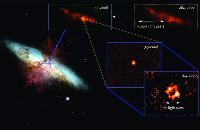 Supernova ontdekt in explosief sterrenstelsel