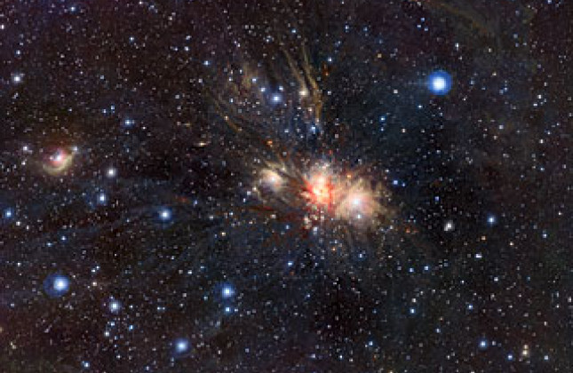 Stervormingsgebied Monoceros R2 (c) ESO/J. Emerson/VISTA. Acknowledgment: Cambridge Astronomical Survey Unit