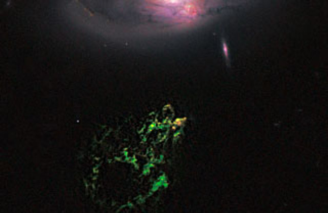 Hubble-foto van Hanny's Voorwerp toont stervormingsgebieden