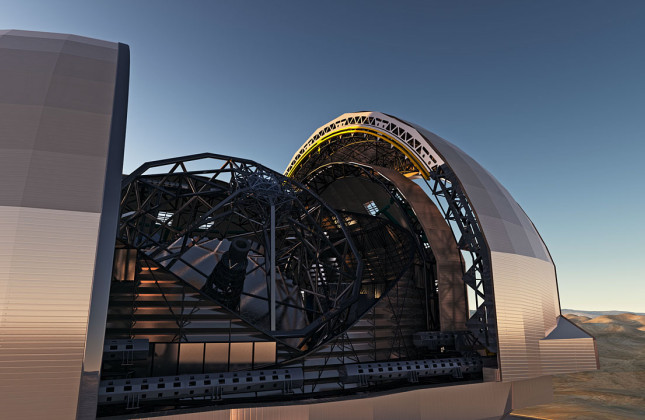 Artist's impression van de E-ELT (c) ESO/L. Calçada  