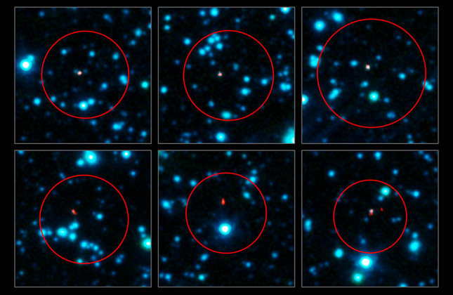 Credit: ALMA (ESO/NAOJ/NRAO), APEX (MPIfR/ESO/OSO), J. Hodge et al., A. Weiss et al., NASA Spitzer Science Center