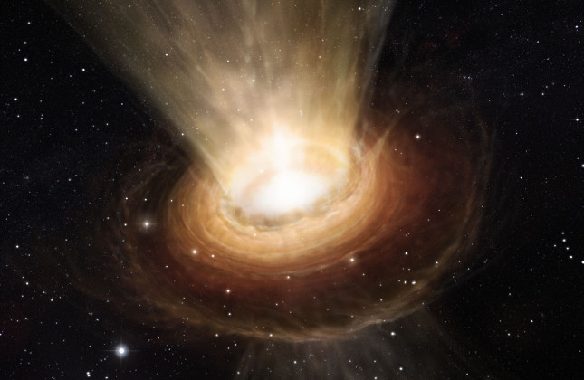 Stoffige verrassing rond reusachtig zwart gat