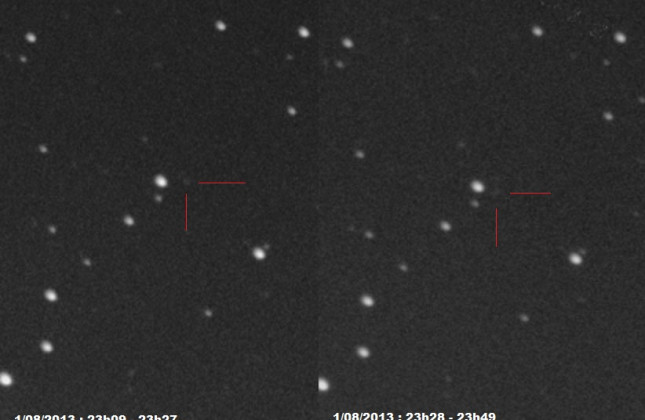 Planetoïde (12631) Mariekebaan, op 2 juli 2013 gefotogrefeerd door Jurgen Kobiercynski  (c) Jurgen Kobiercynski