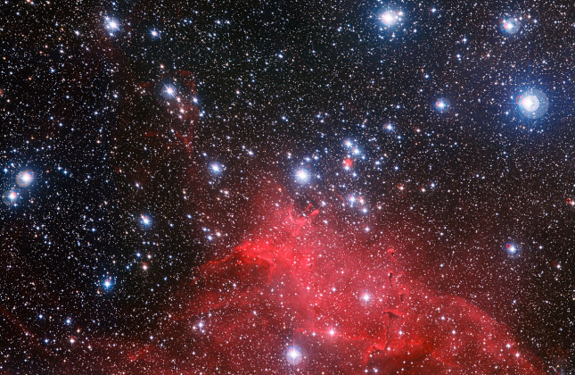 De sterrenhoop NGC 3572 en zijn spectaculaire omgeving Credit: ESO/G. Beccari
