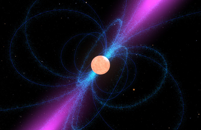 Artistieke impressie van een pulsar. Credit: NASA