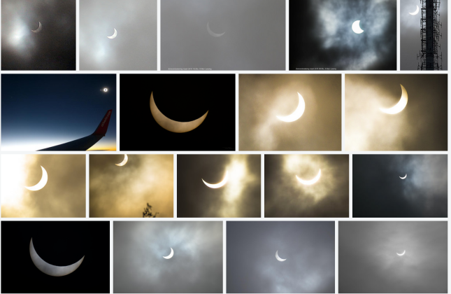 Een collage van de inzendingen voor de fotowedstrijd rond de zonsverduistering van 20 maart 2015 (c) NOVA