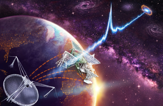 The globally distributed dishes of the European VLBI Network are
linked with each other and the 305-m William E. Gordon Telescope at the
Arecibo Observatory in Puerto Rico. Together they have localized
FRB121102's exact position within it's host galaxy