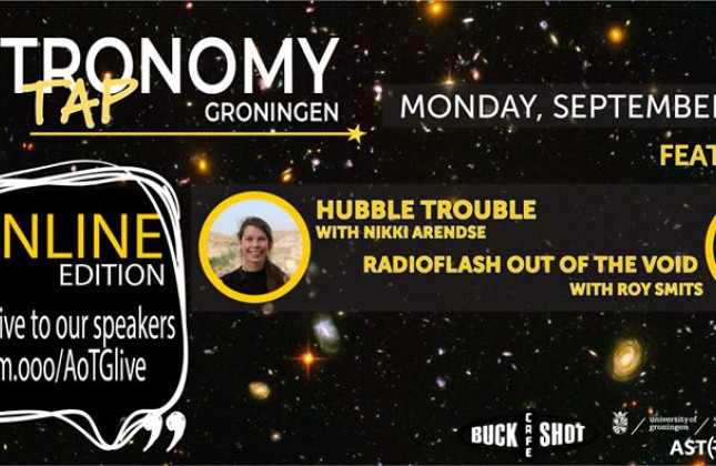 Astronomy on  Tap: Hubble Trouble & Radioflash out of the void (online from Groningen)