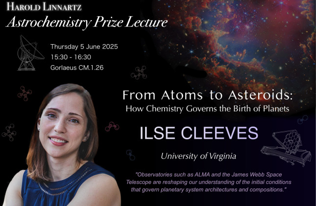 Harold Linnartz Astrochemistry Prize lecture by Ilse Cleeves (in English)