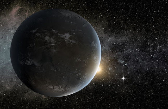 Impressie van een aardachtige exoplaneet. (c) NASA Ames/JPL-Caltech