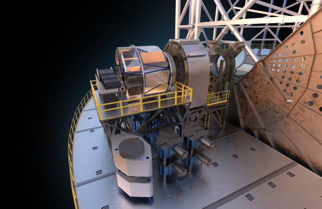 Impressie van MOSAIC (Multi-Object Spectrograph) die voor de Extremely Large Telescope wordt gebouwd. (c) ESO