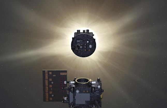 Impressie van de PROBA-3-missie.