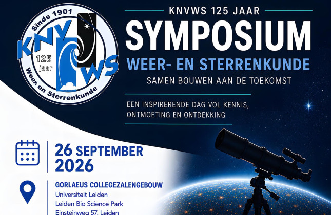 125 jaar KNVWS: jubileumsymposium over de toekomst van weer- en sterrenkunde