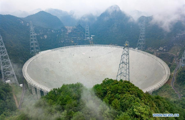 FAST - Five-hundred-meter Aperture Spherical Telescope. (c) Xinhua Press [CC BY-SA 4.0]