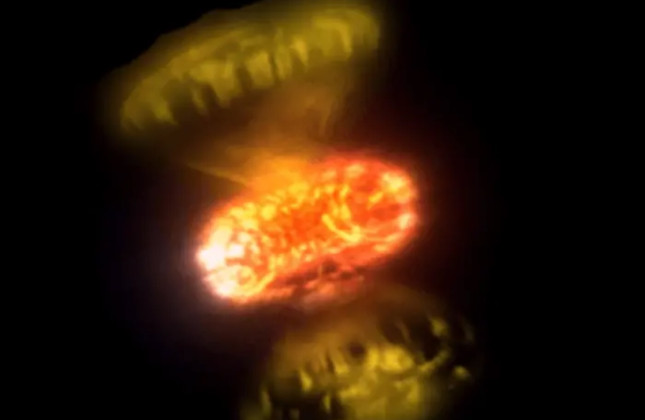 Artist’s impression van Nova V1674 Herculis © The CHARA Array