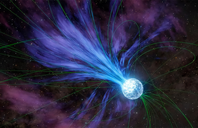 Bij de uitbarsting van een magnetar kunnen elementen zoals goud en platina ontstaan. © NASA/JPL-Caltech