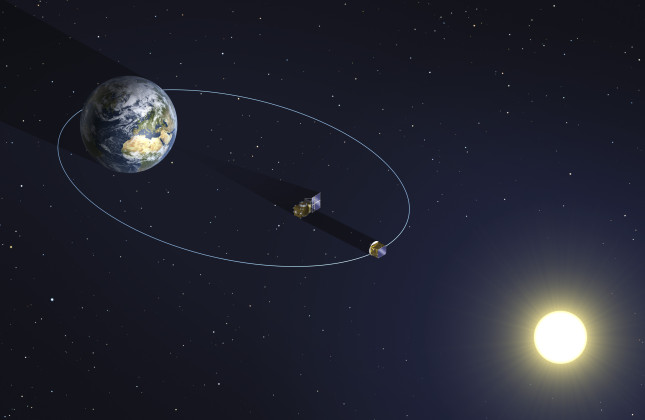 Door de Proba-3 satellieten nauwkeurig te positioneren, kan een totale zonsverduistering worden nagebootst. © ESA - P. Carril