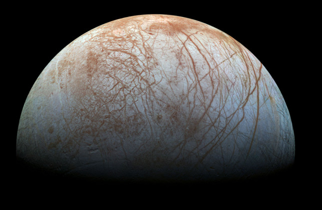 De Jupitermaan Europa. © NASA/JPL-Caltech/SETI Institute