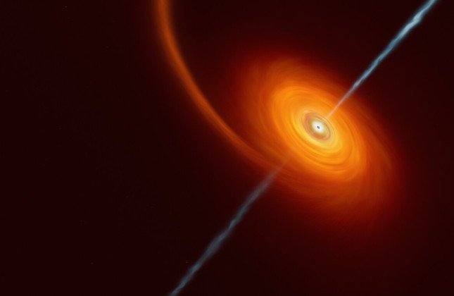 Verste detectie van een zwart gat dat een ster opslokt