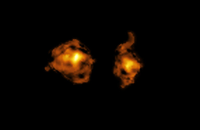 Kosmisch strijdtoneel: astronomen zien gevecht tussen twee verre sterrenstelsels