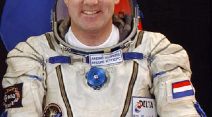 ESA-astronaut André Kuipers in het door hem gedragen Russische ruimtepak. André Kuipers bracht in 2004 negen dagen door aan boord van ruimtestation ISS. © ESA ESA