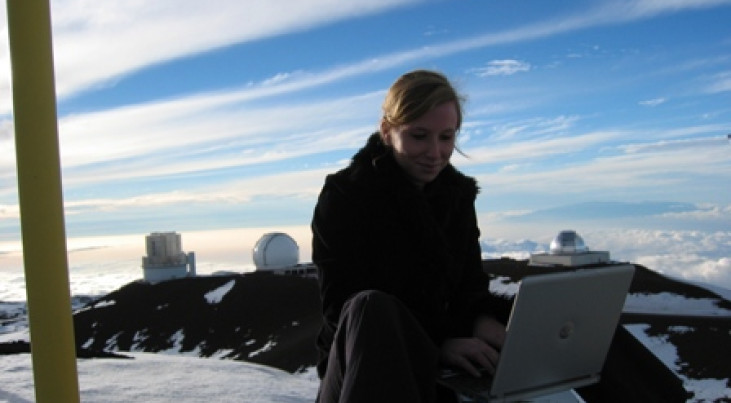 Mariska Kriek op Mauna Kea, Hawaii