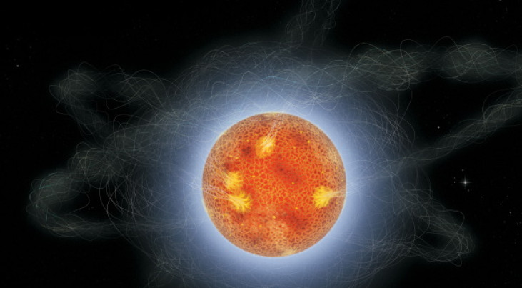 Artist’s impression. Data van de röntgentelescoop XMM-Newton en de gammatelescoop Integral zijn gebruikt om, voor de eerste keer, succesvol de voorspelde fysische processen te testen die ten grondslag liggen aan de straling die magnetars uitzenden (c) 