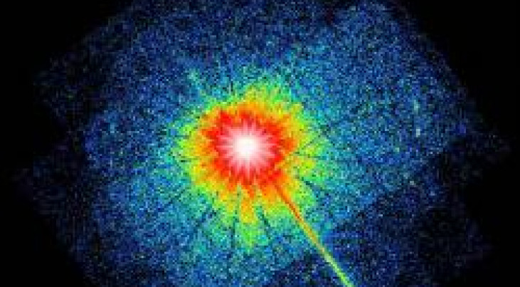 De SRON-onderzoekers maakten gebruik van de krachtige straling van een neutronenster om de 'vingerafdrukken' te zien van interstellair stof (ESA)