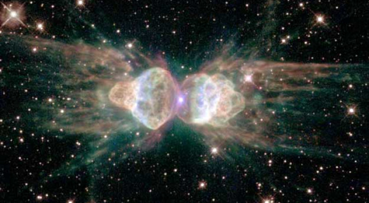 Planetary Nebula Mz3: The Ant Nebula 
Credit: R. Sahai (JPL) et al., Hubble Heritage Team, ESA, NASA 
 R. Sahai (JPL) et al., Hubble Heritage Team, ESA, NASA 
